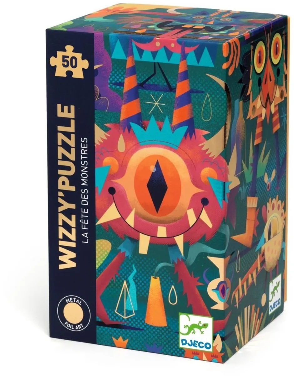 Djeco Wizzy Puzzels Monster Party DJ07020 - 50 Stuks - Meerkleurig
