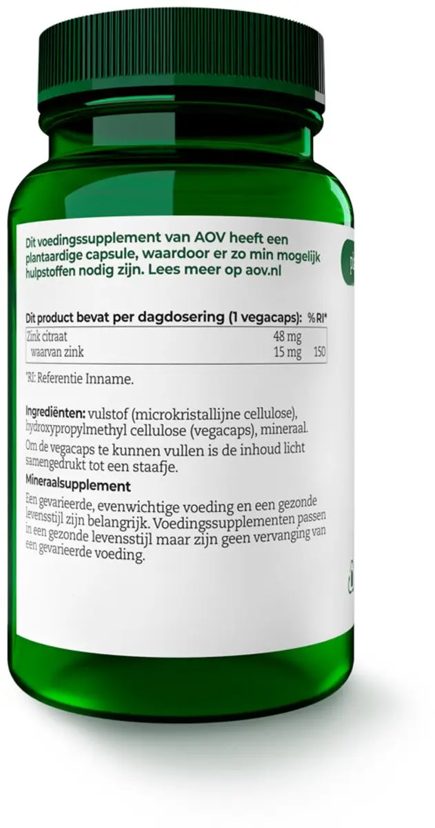 AOV Zink Citraat 15mg - 120 Vegacapsules