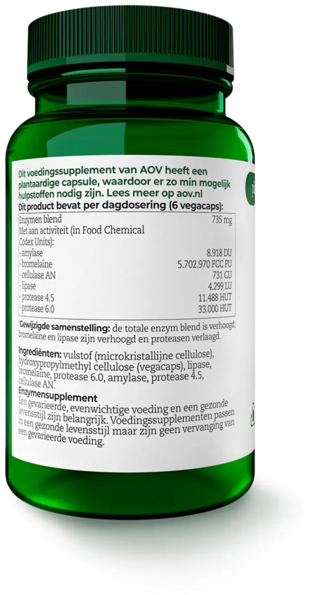 AOV 1129 Plant-Enzym Voedingssupplement 60 Vegacaps