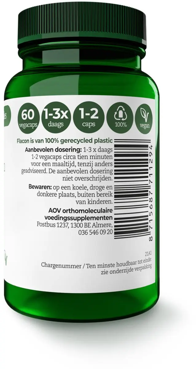 AOV 1129 Plant-Enzym Voedingssupplement 60 Vegacaps