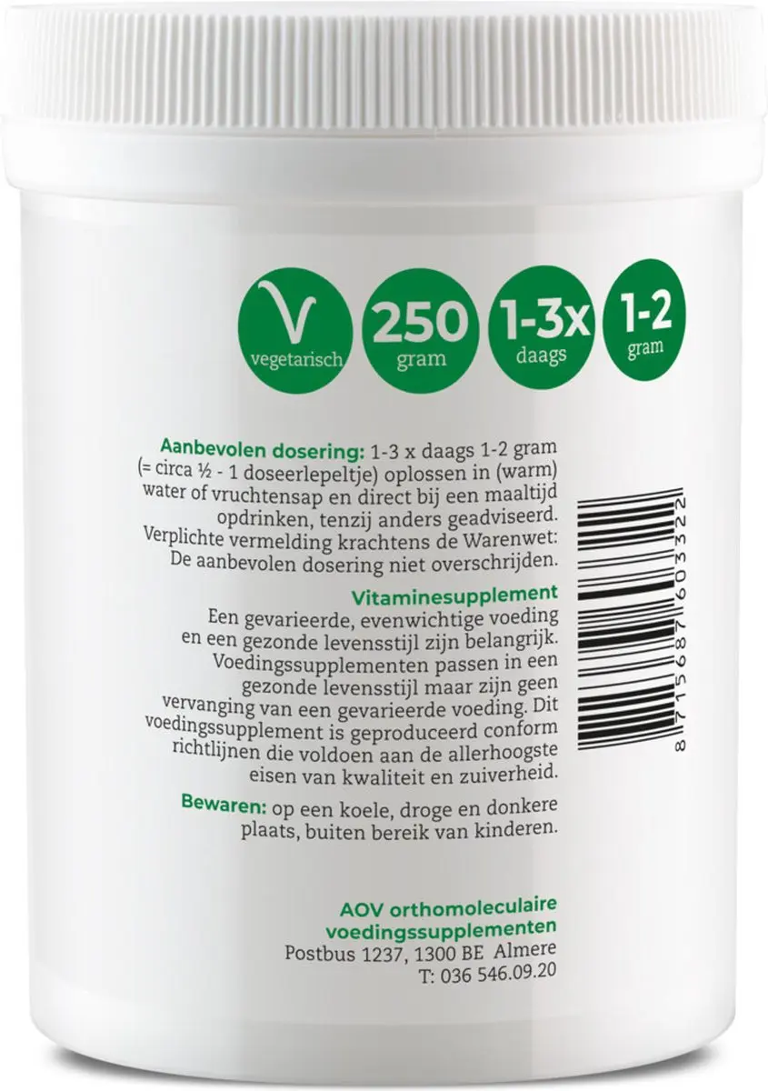 AOV Vitamine C Magnesium Ascorbaat 2x250g