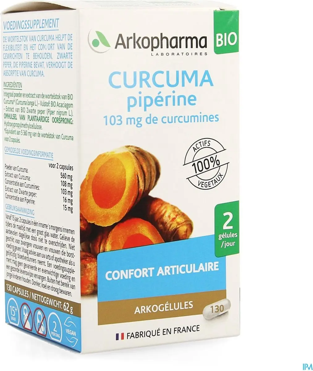 Arkopharma Curcuma Bio Capsules - 130 Stuks