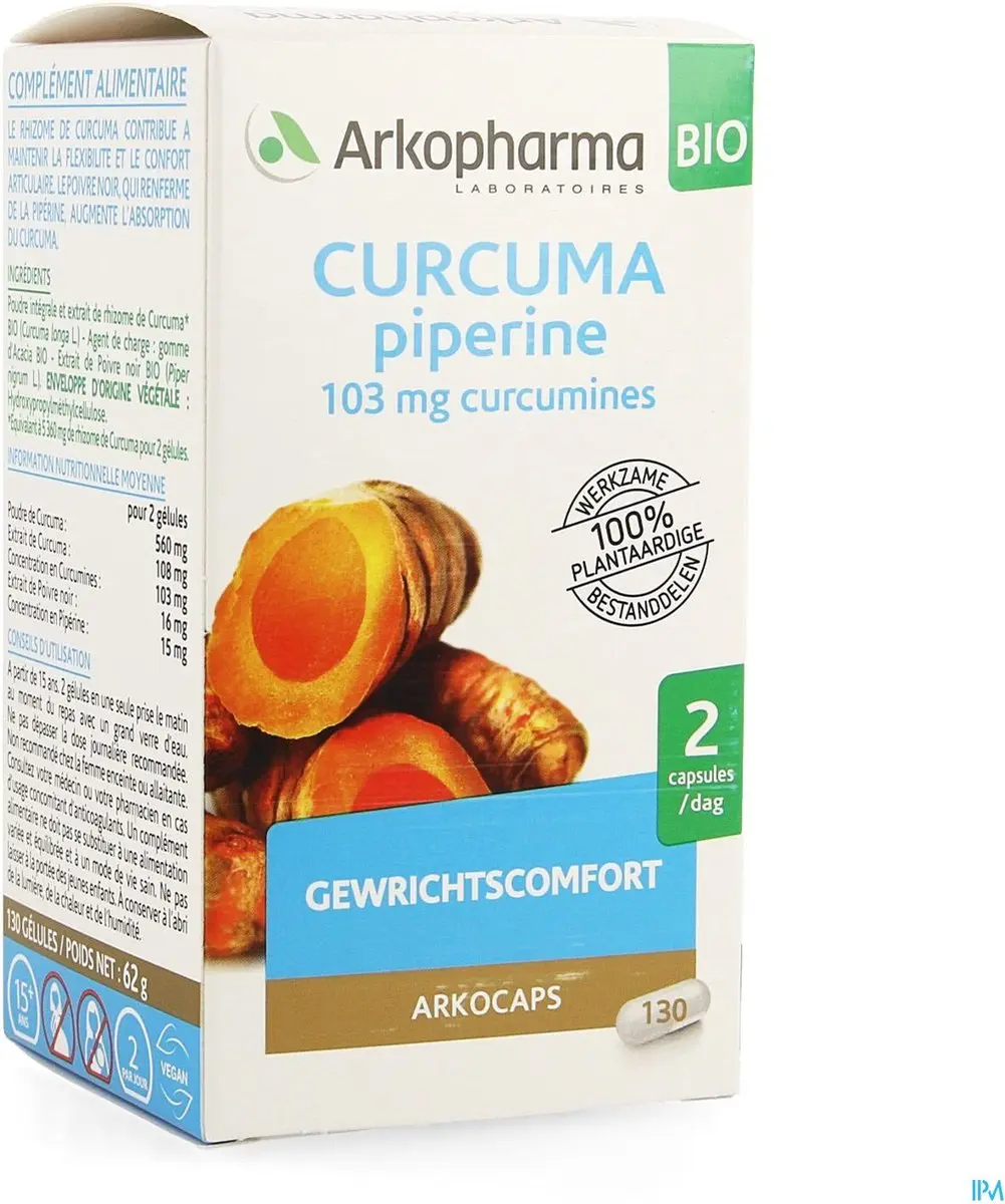 Arkopharma Curcuma Bio Capsules - 130 Stuks