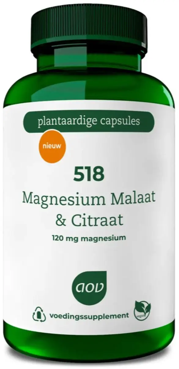 AOV Magnesium Malaat & Citraat 518 - 180 Capsules