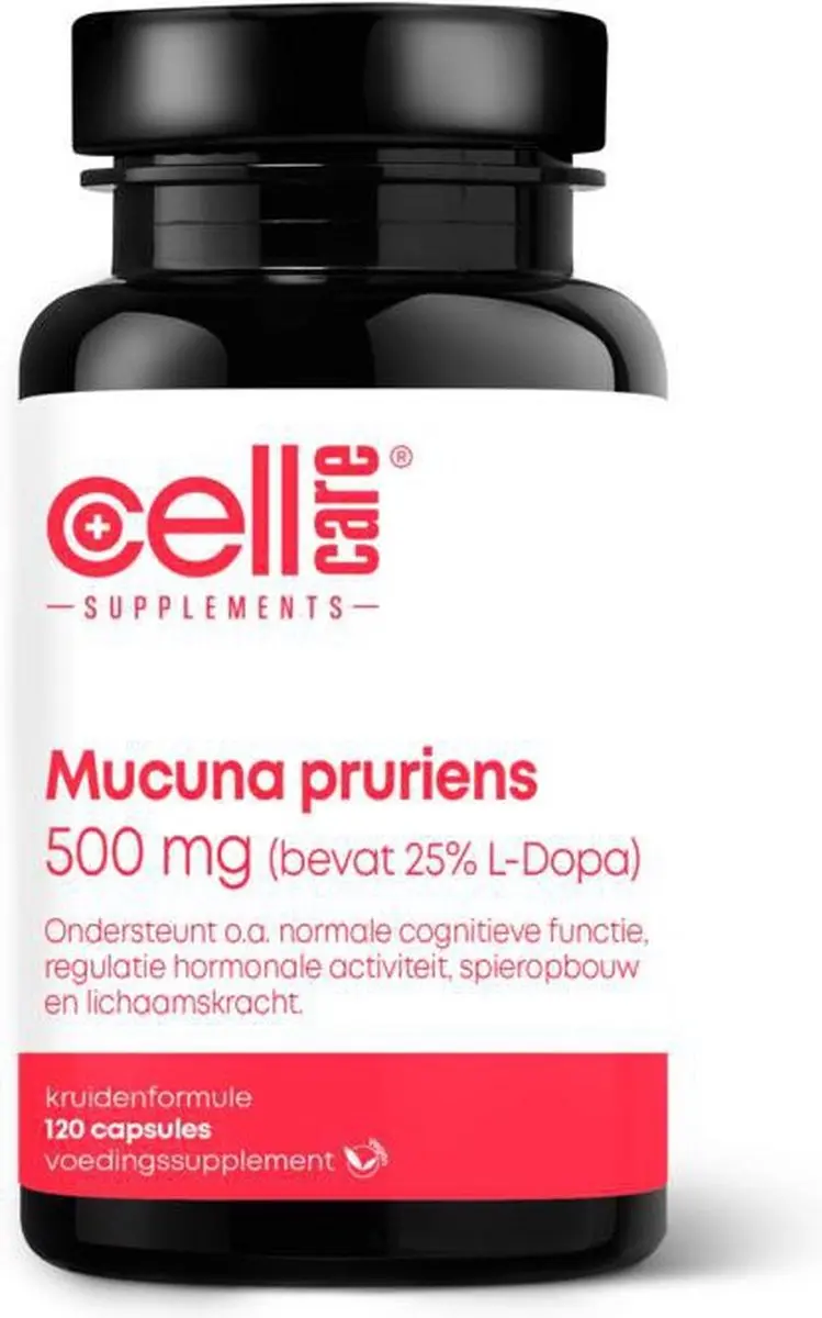 Cellcare Mucuna Pruriens 500mg 120 Capsules - 25% L-dopa