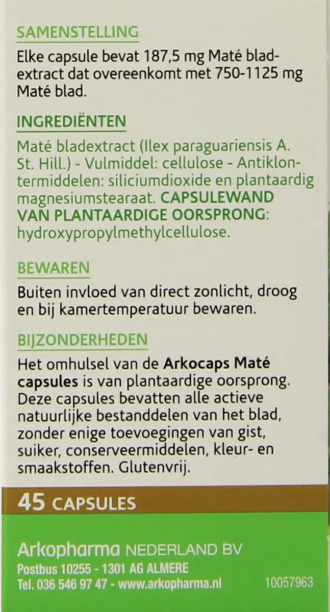 Arkopharma Arkocaps Mate 45 Vegicaps