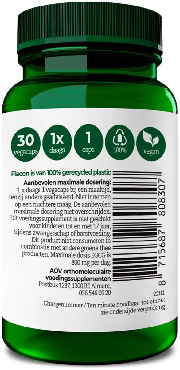 AOV Saffraan & L-theanine 60 Vegacapsules - 2x30