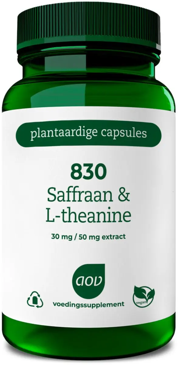 AOV Saffraan & L-theanine 60 Vegacapsules