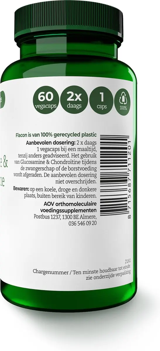 AOV Glucosamine & Chondroïtine 60 Vegacaps