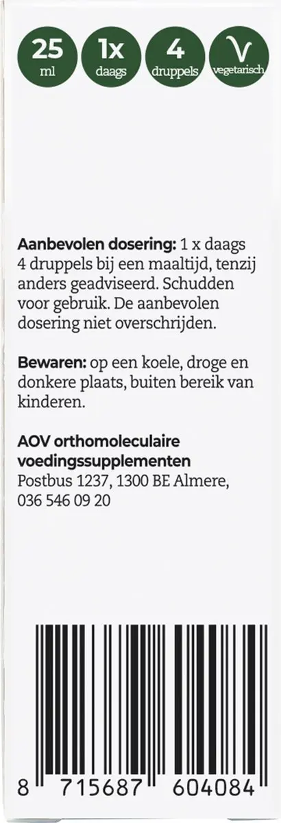 AOV Vitamine D3 Druppels 25ml