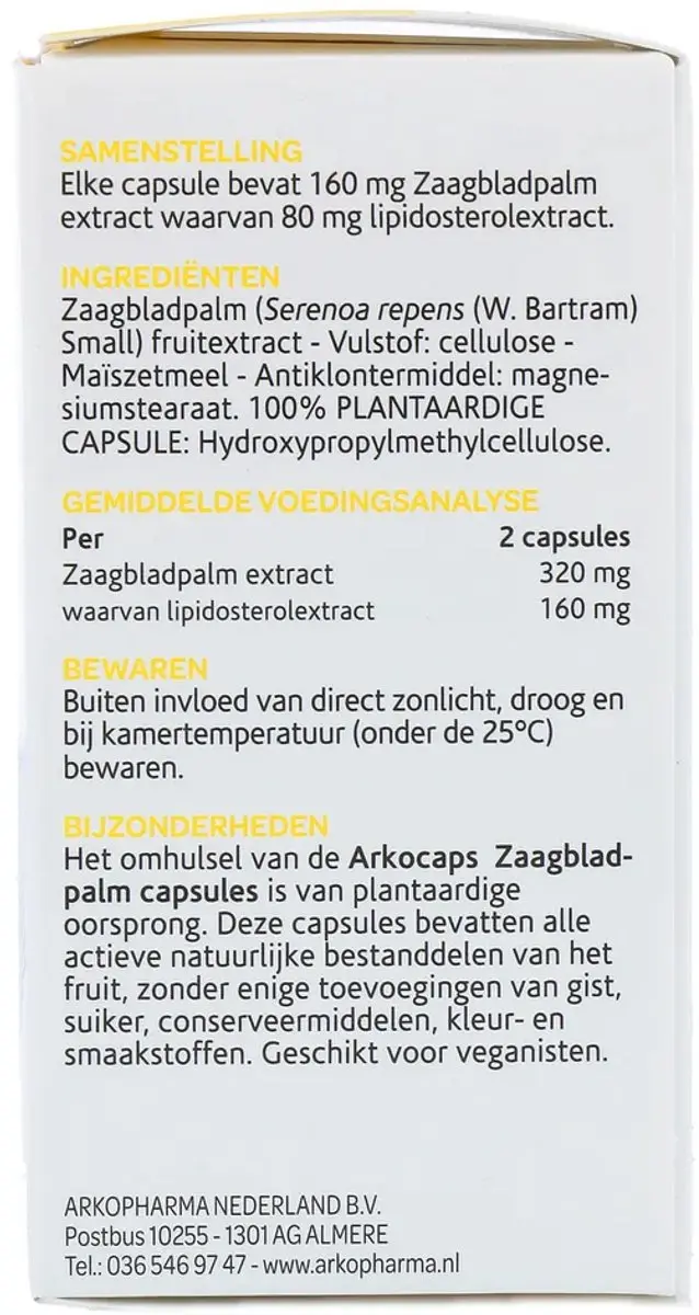 Arkopharma Zaagbladpalm Capsules - 45 Stuks