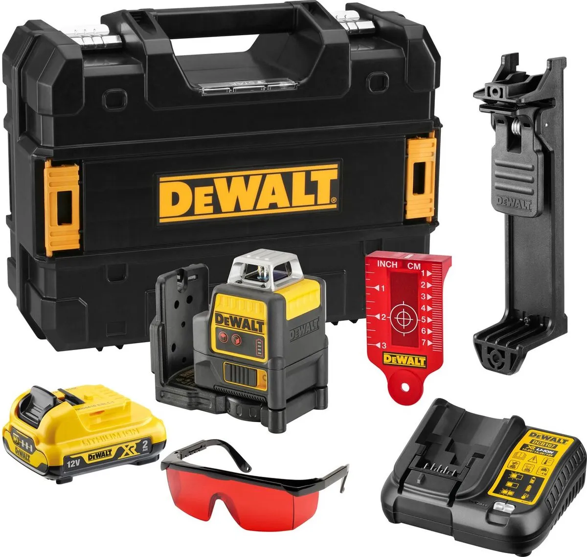 DeWalt DCE0811D1R 10,8V Li-Ion Kruislijnlaser 360°