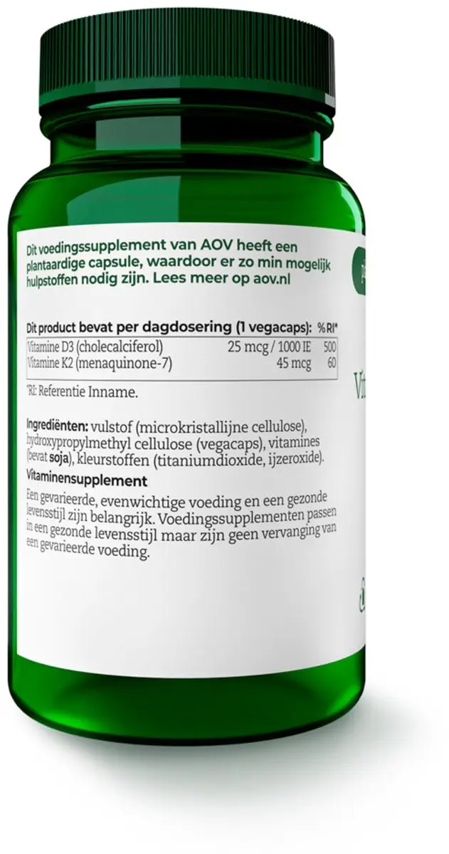 AOV Vitamine D3 & K2 120 Vegacapsules