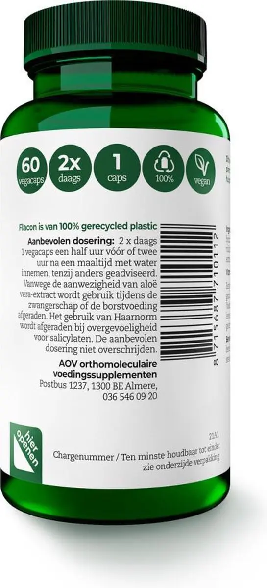 AOV 1011 Haarnorm Voedingssupplement 60 Vegacaps