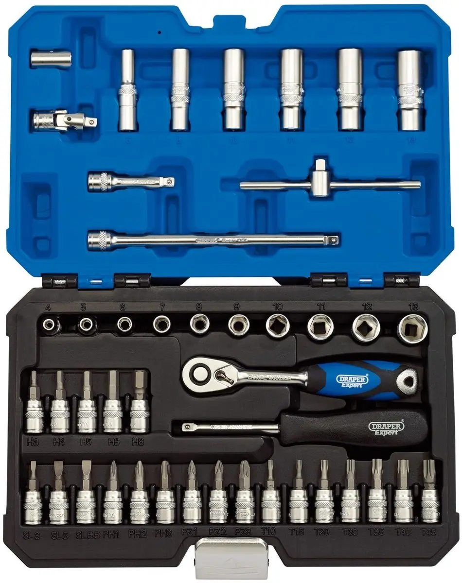 Draper Expert 1/4" Doppen- & Bitset 44-delig