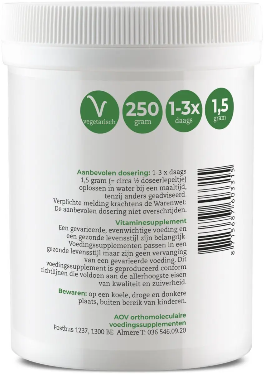 AOV Vitamine C Calcium Ascorbaat 250g
