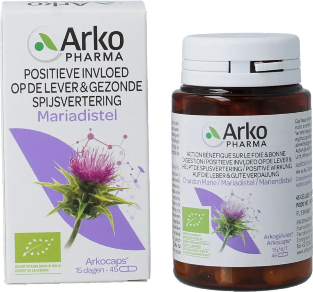 Arkopharma Arkocaps Mariadistel Voedingssupplement 45 Capsules