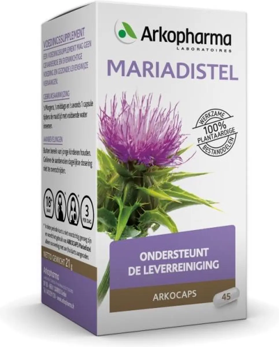 Arkopharma Arkocaps Mariadistel Voedingssupplement 45 Capsules