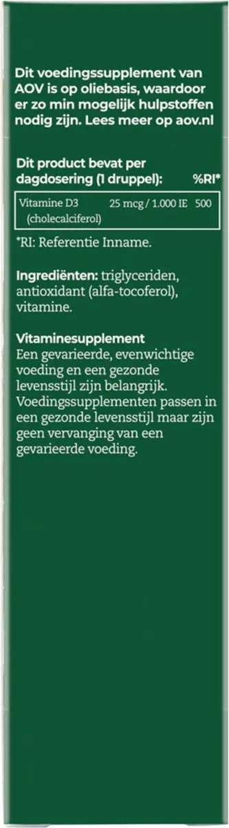 AOV Vitamine D3 Druppels 15ml