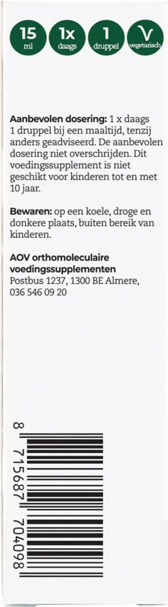 AOV Vitamine D3 Druppels 15ml