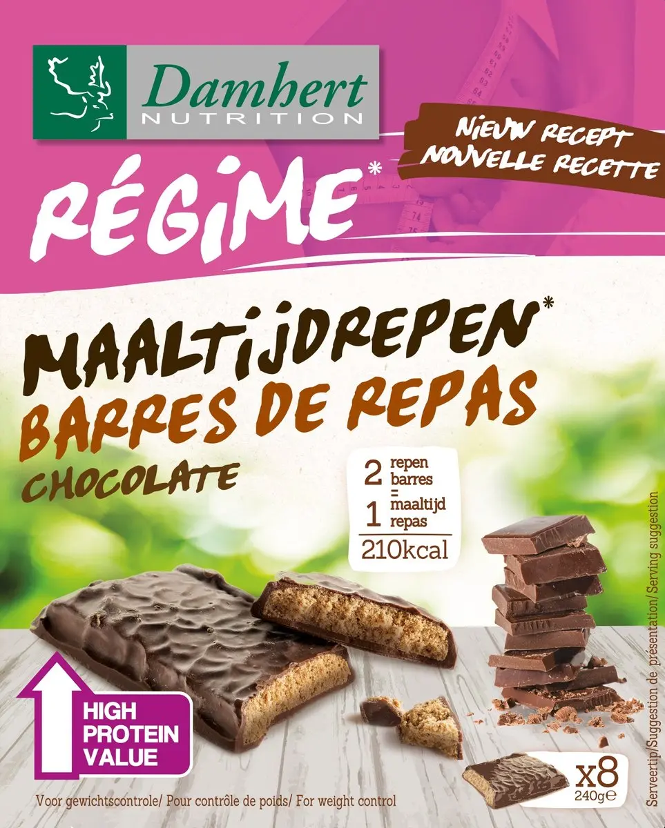 Damhert Slim Maaltijdrepen Chocolade 240g