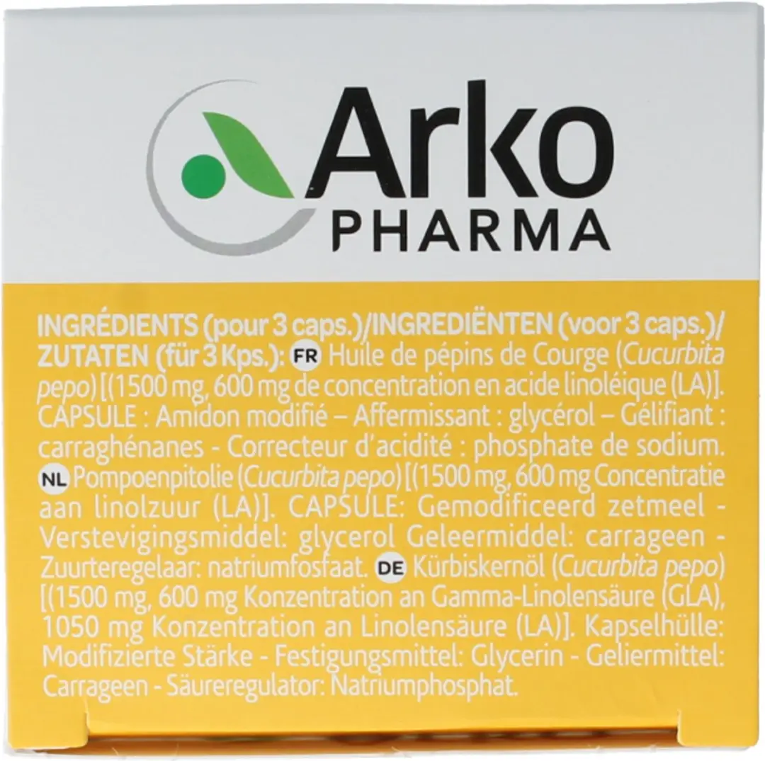 Arkopharma Pompoenpitolie 180 Capsules