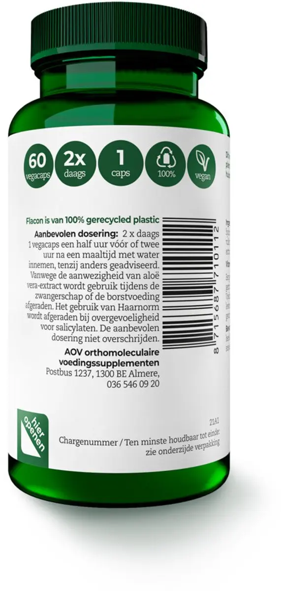 AOV Haarnorm 120 Vegacapsules - 2x60