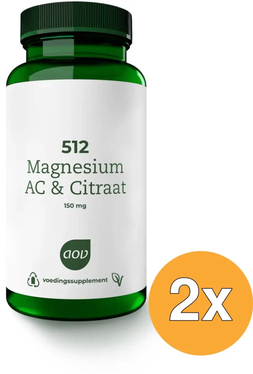 AOV Magnesium AC & Citraat 120 tabletten - 2x60