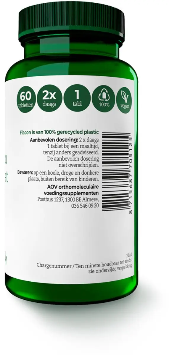 AOV Magnesium AC & Citraat 120 tabletten - 2x60