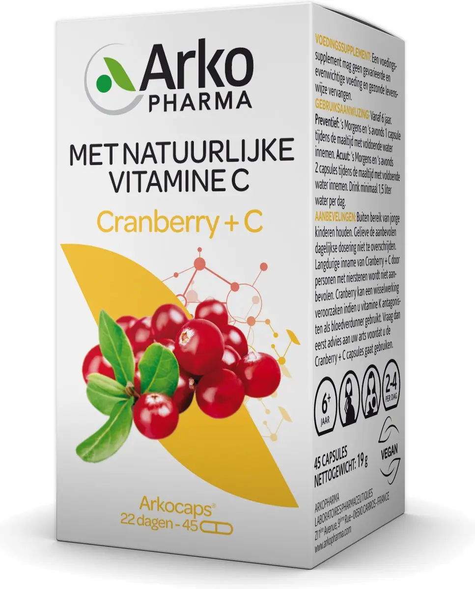 Arkopharma Arkocaps Cranberry + C 45 Capsules