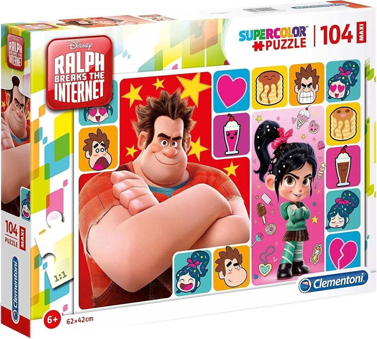 Clementoni Maxi Supercolor Ralph Legpuzzel 104 Stukjes