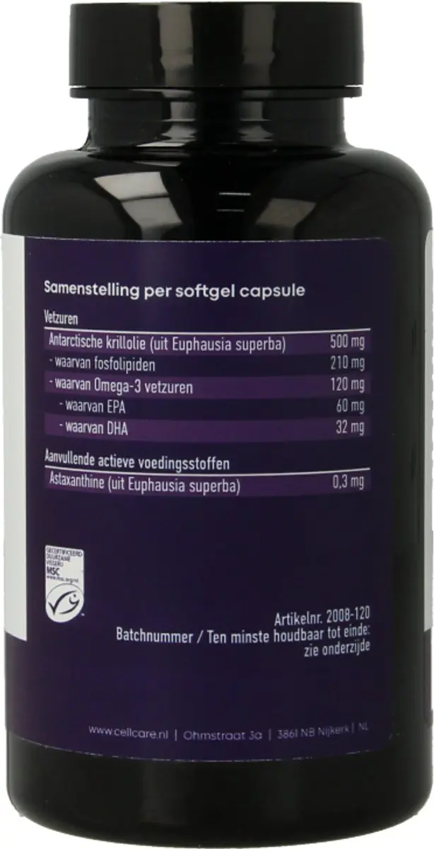 Cellcare Omega-3 Krill 120 Capsules