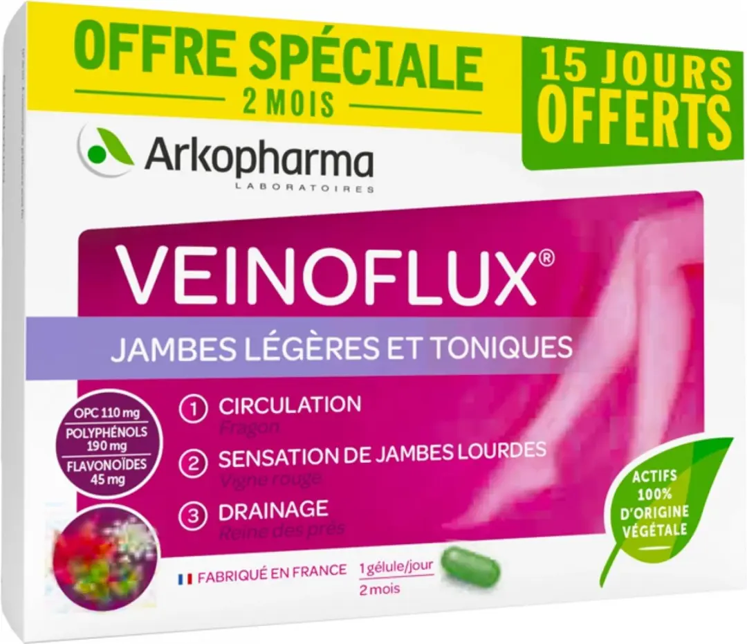 Arkopharma Veinoflux Licht en Tonisch Benen Capsules