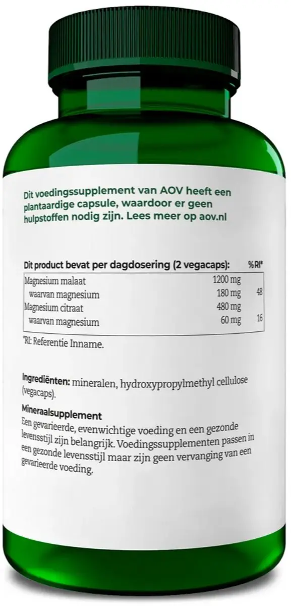 AOV Magnesium Malaat & Citraat 518 - 90 Capsules