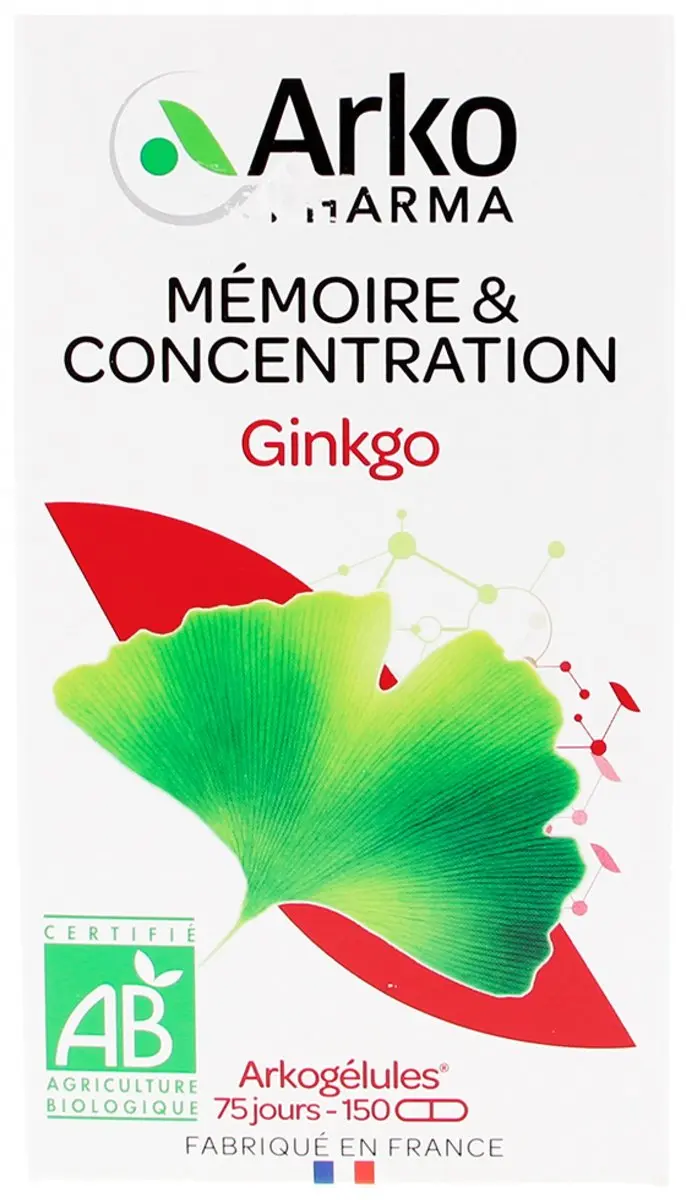 Arkopharma Ginkgo Bio 150 Capsules - 75 Dagen