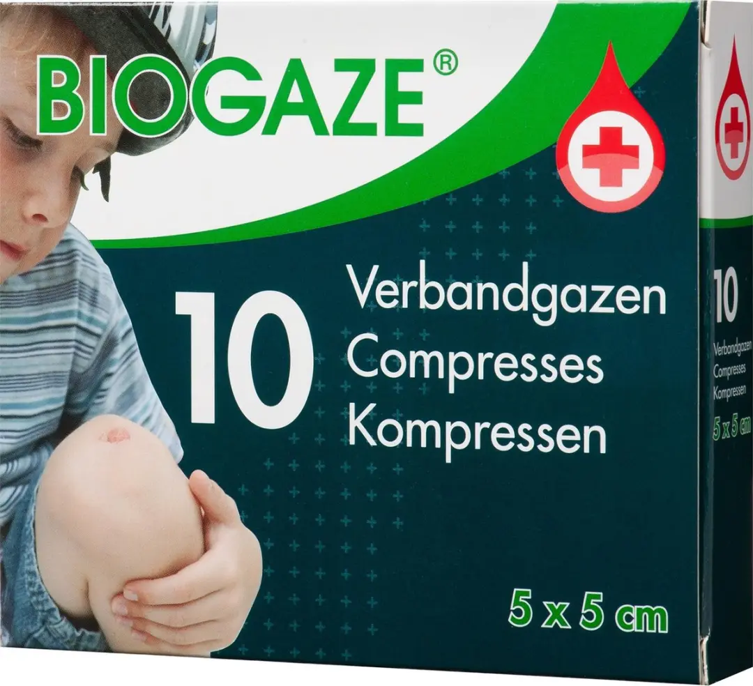Biogaze Verbandgazen 5x5cm - Bonte kleuren