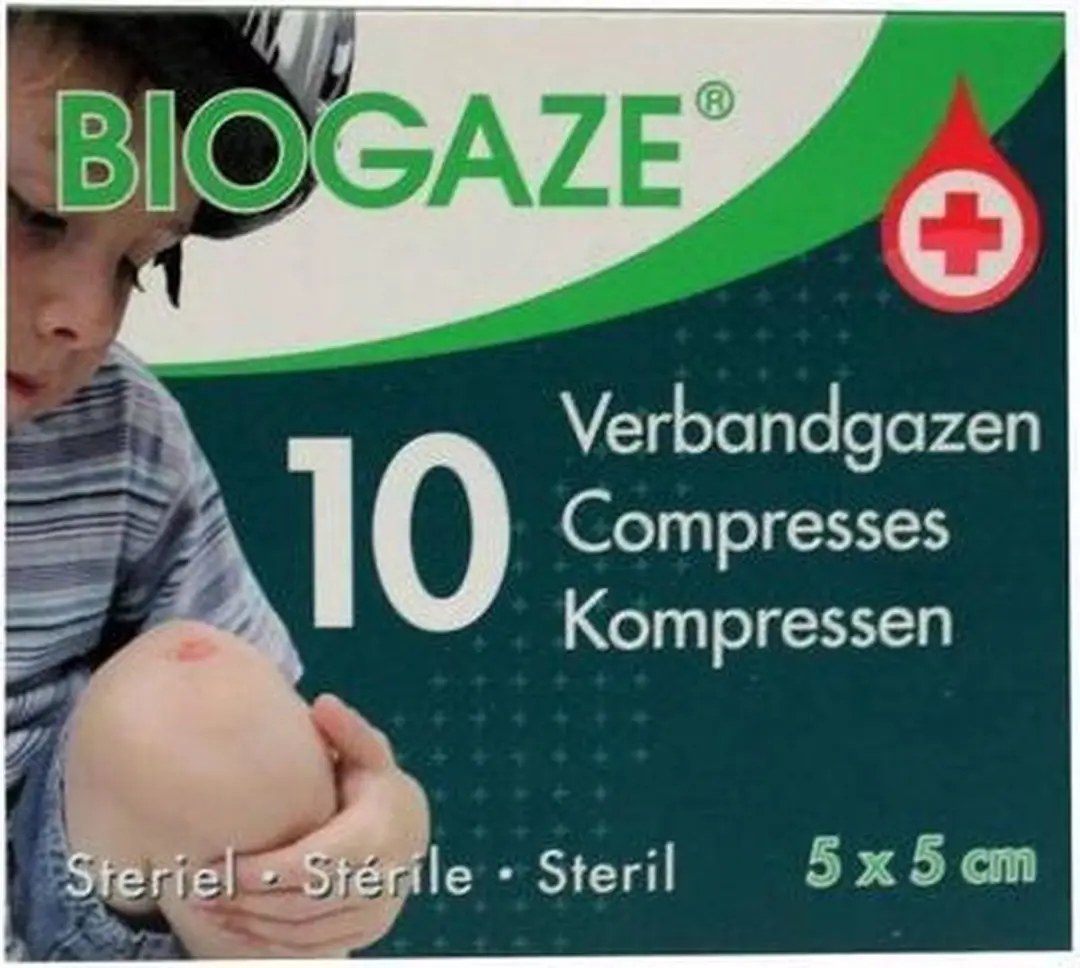 Biogaze Verbandgazen 5x5cm - Bonte kleuren