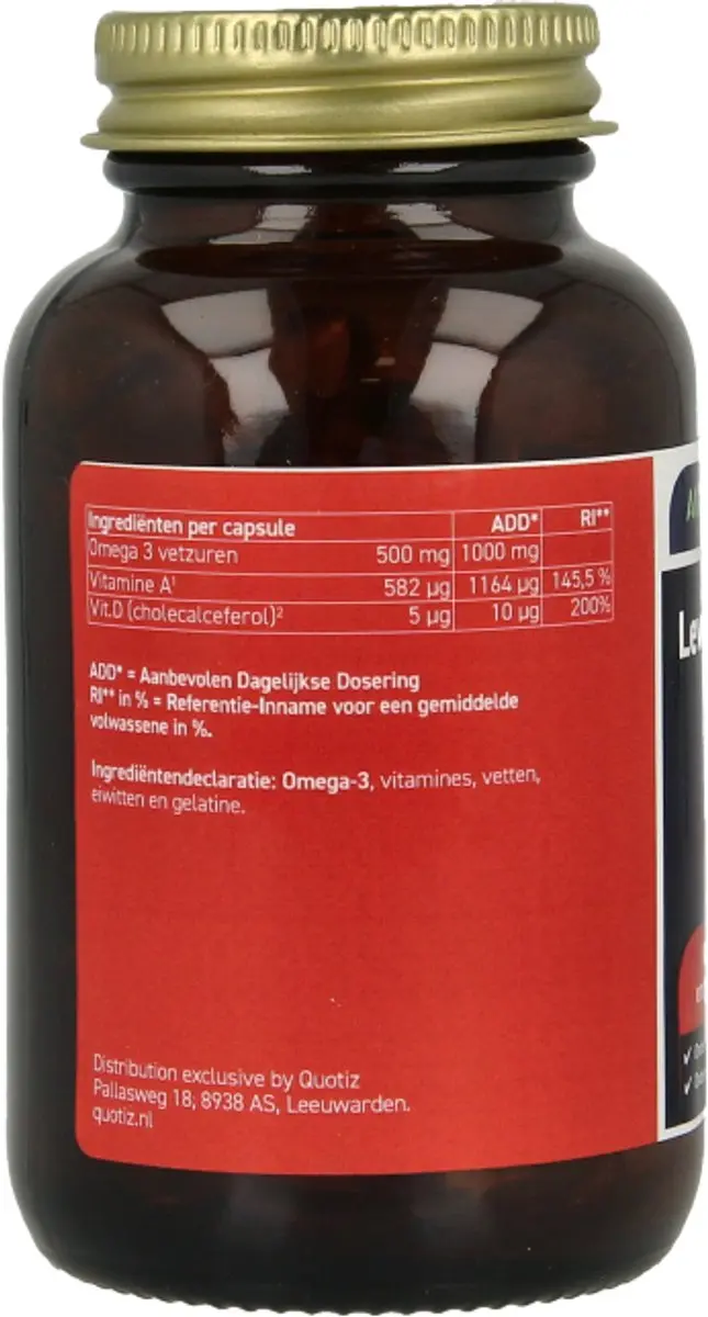 All Natural Levertraan Vitamine A&D 100 Capsules