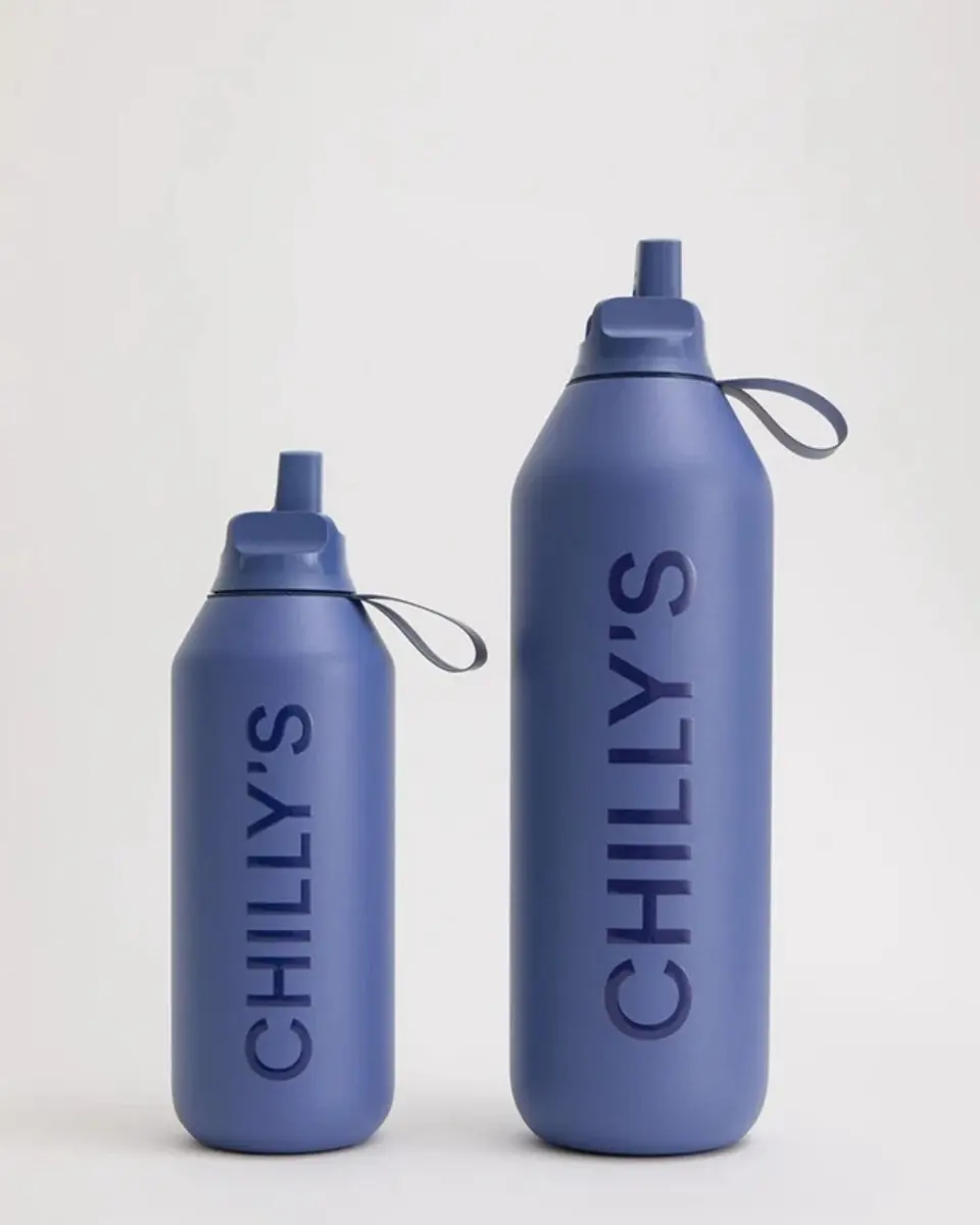 Chilly's Series 2 Flip Bidon Sportief - 1L - Blauw