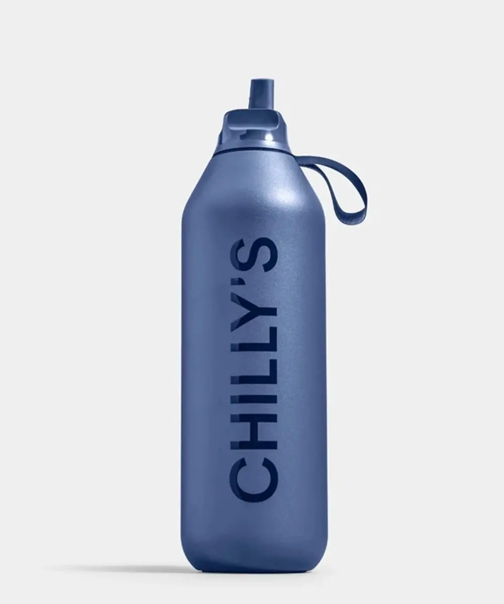 Chilly's Series 2 Flip Bidon Sportief - 1L - Blauw