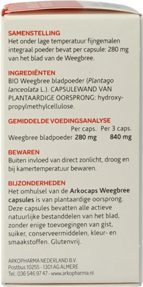 Arkocaps Weegbree Voedingssupplement 45 Capsules