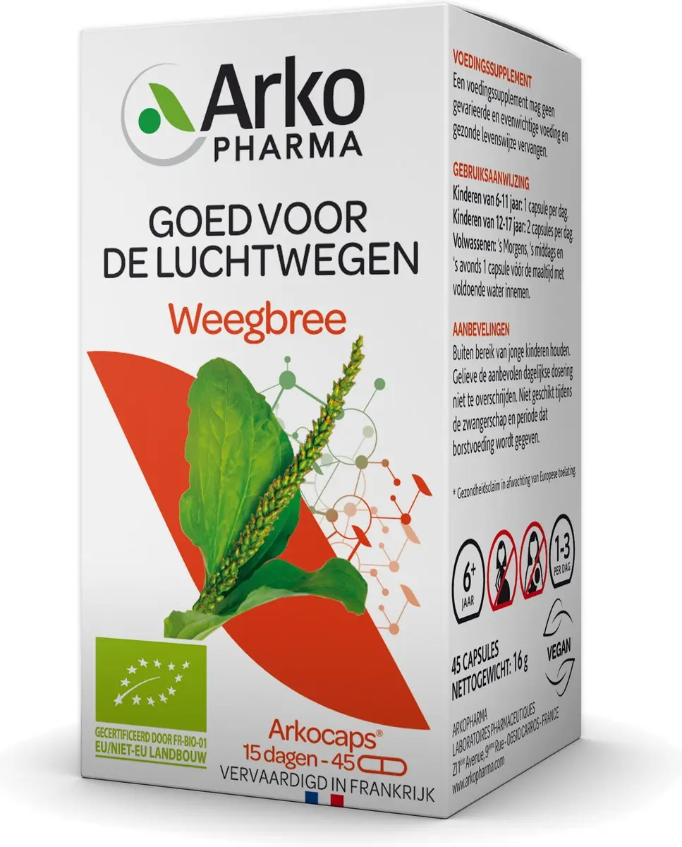 Arkocaps Weegbree Voedingssupplement 45 Capsules