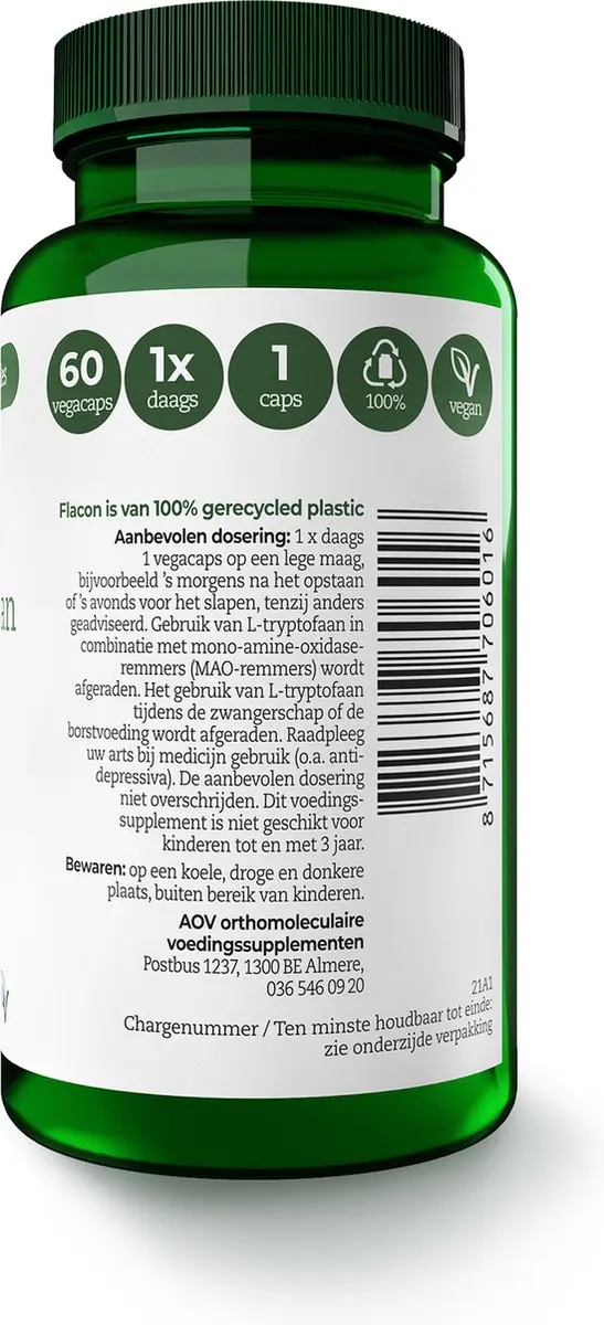 AOV L-Tryptofaan 60 Vegacaps
