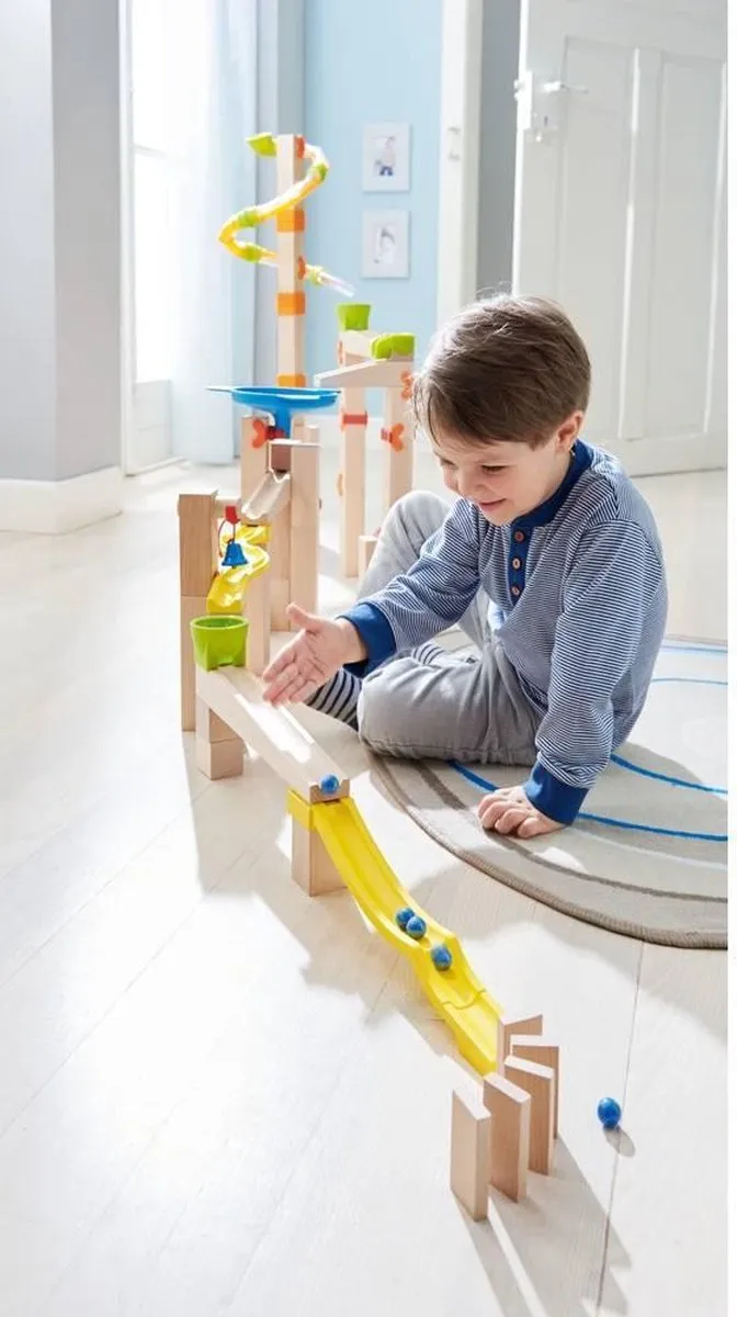 Haba Knikkerbaan Stop and Go Uitbreiding - 8 Delig - Multicolor
