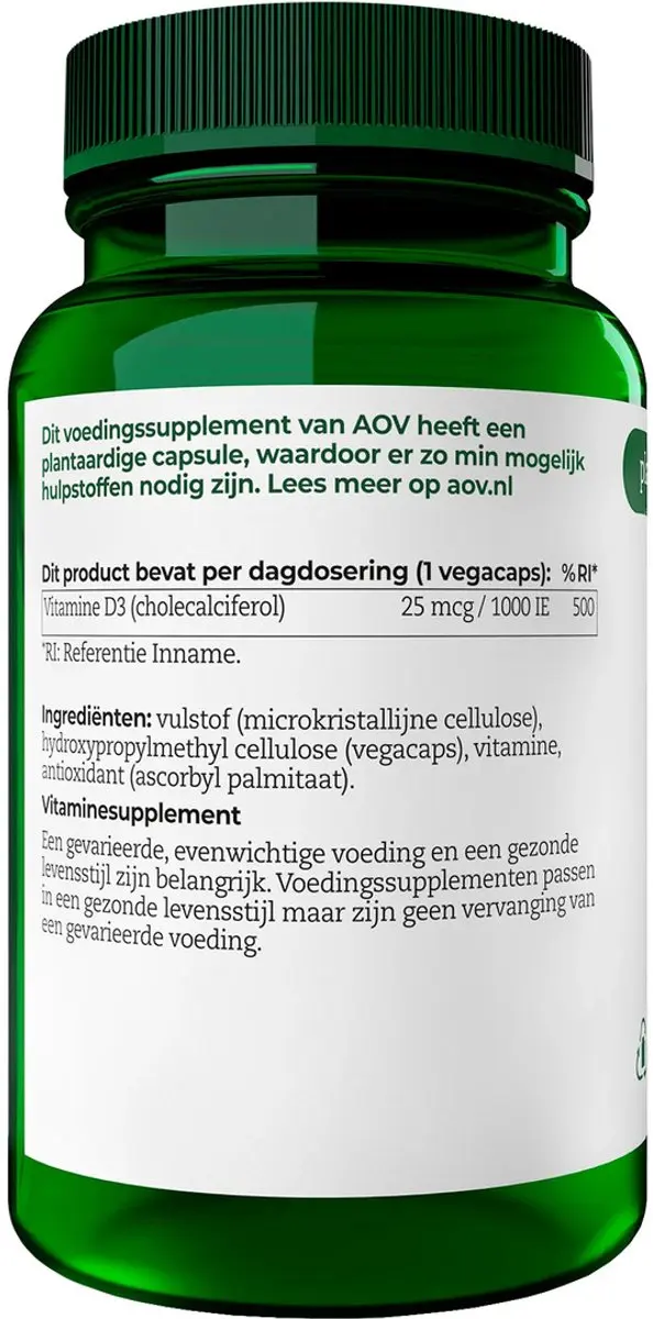 AOV Vitamine D3 60 Vegacaps