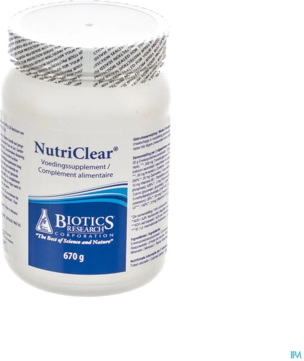Biotics Nutriclear 670g Voedingssupplement