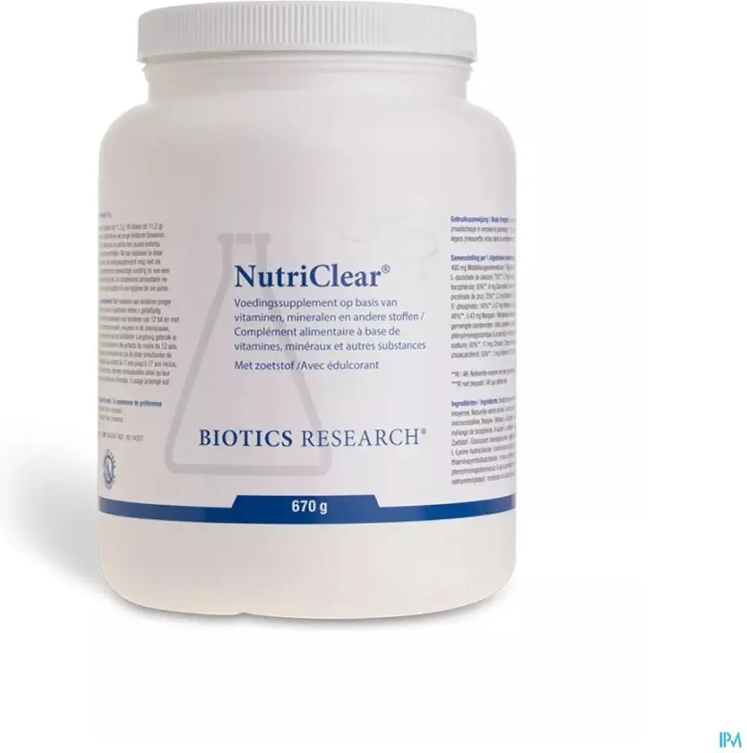 Biotics Nutriclear 670g Voedingssupplement