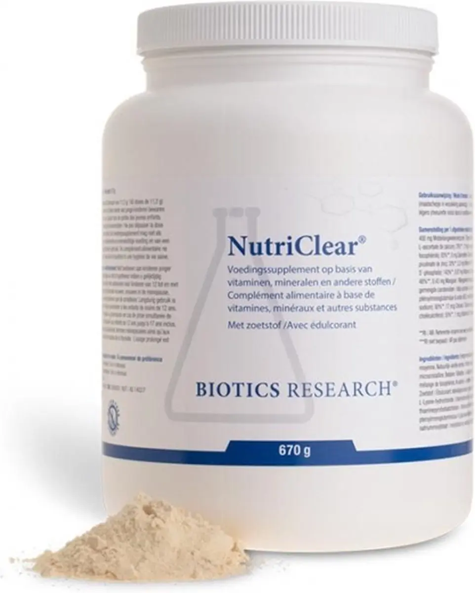 Biotics Nutriclear 670g Voedingssupplement