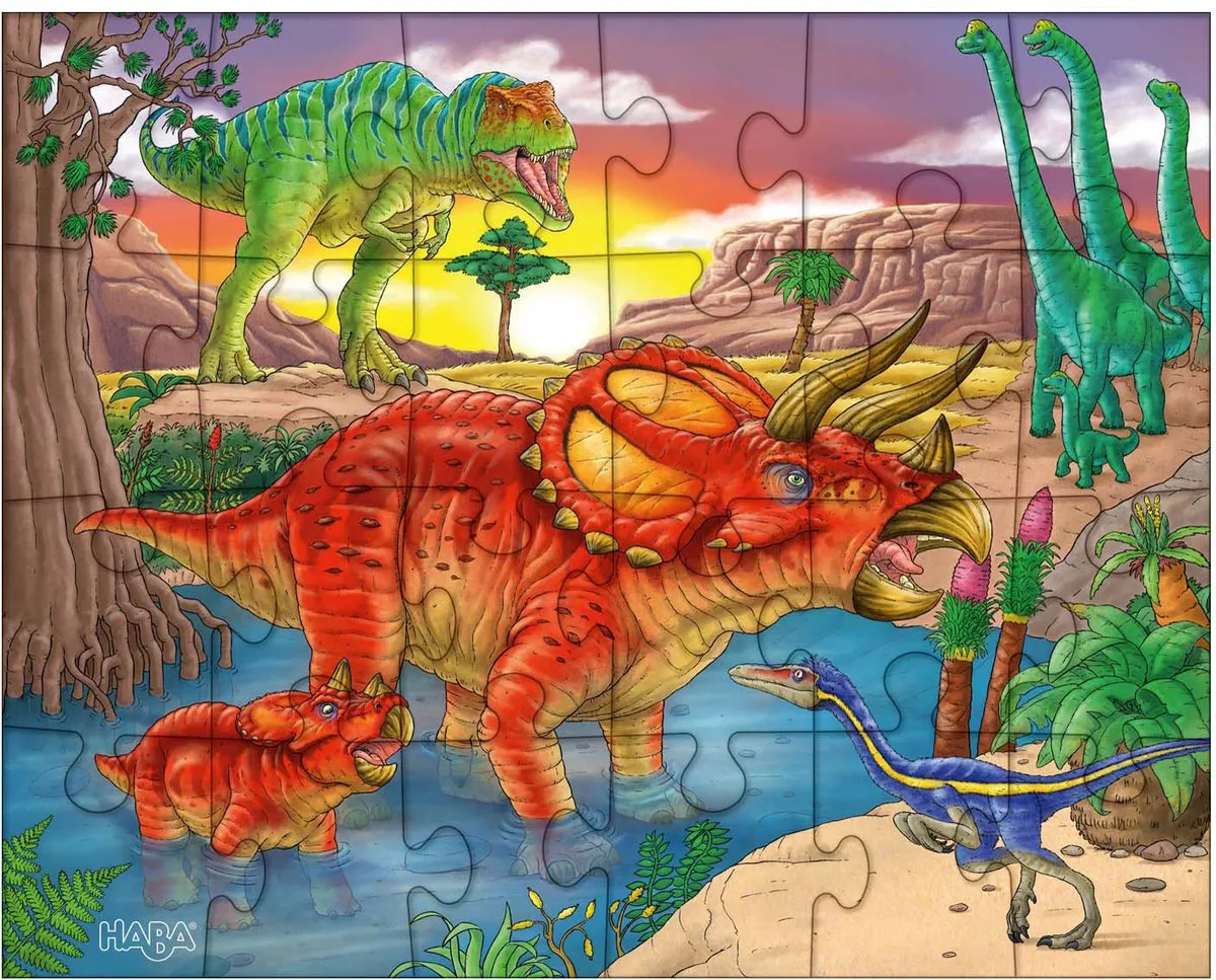 Haba Legpuzzel Dinosaurussen 3-in-1 - 24 Stuks