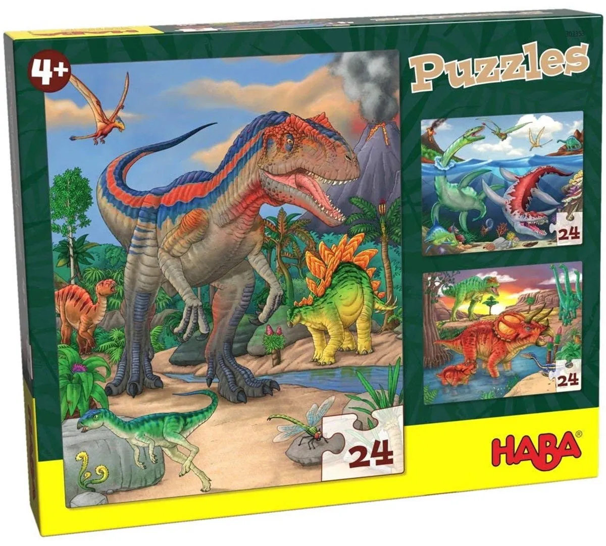 Haba Legpuzzel Dinosaurussen 3-in-1 - 24 Stuks